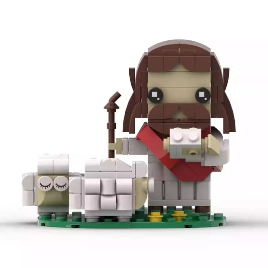 Jesus the Good Shepherd Building Block Set – Faith-Based Fun for Kids and Adults