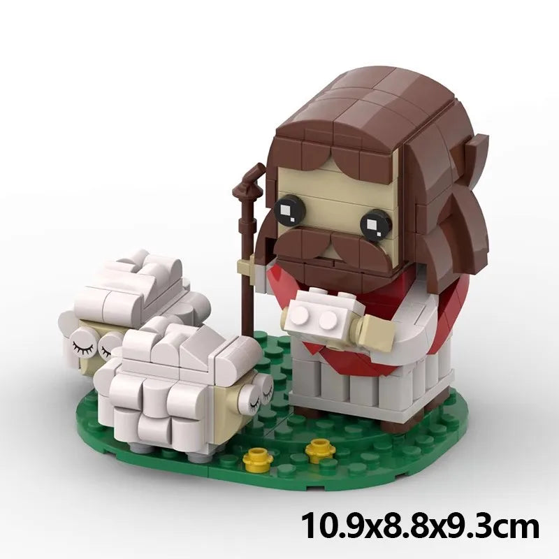 Jesus the Good Shepherd Building Block Set – Faith-Based Fun for Kids and Adults