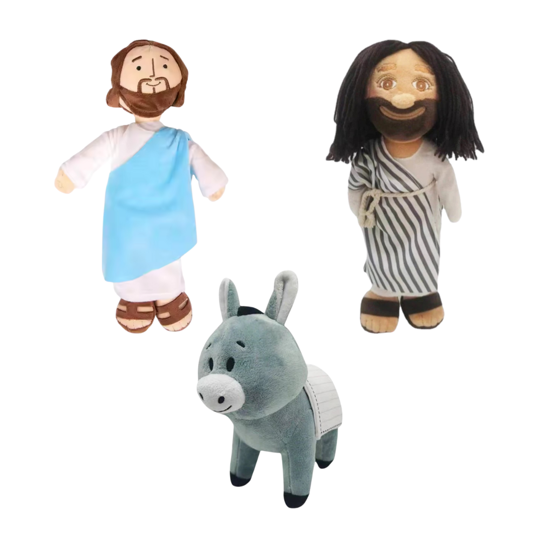 Donkey Plush Doll – Faith-Inspired Toys for Kids