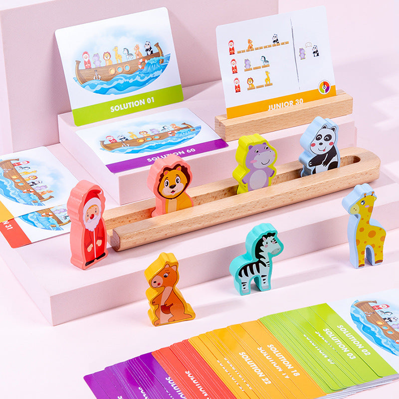 Noah's Ark Sorting & Logic Game – Wooden Problem-Solving Board Game for Kids