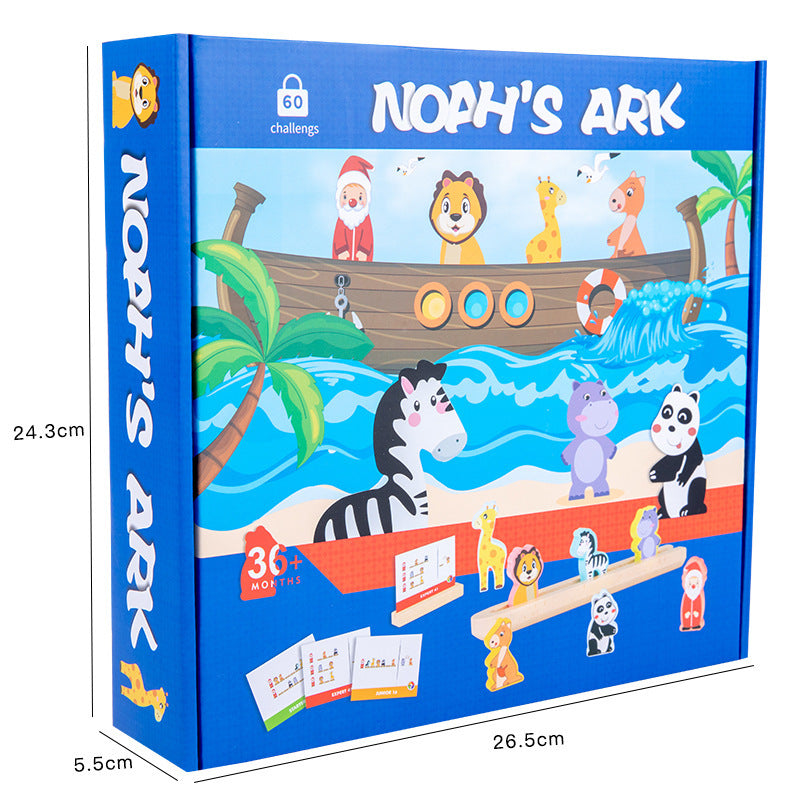 Noah's Ark Sorting & Logic Game – Wooden Problem-Solving Board Game for Kids